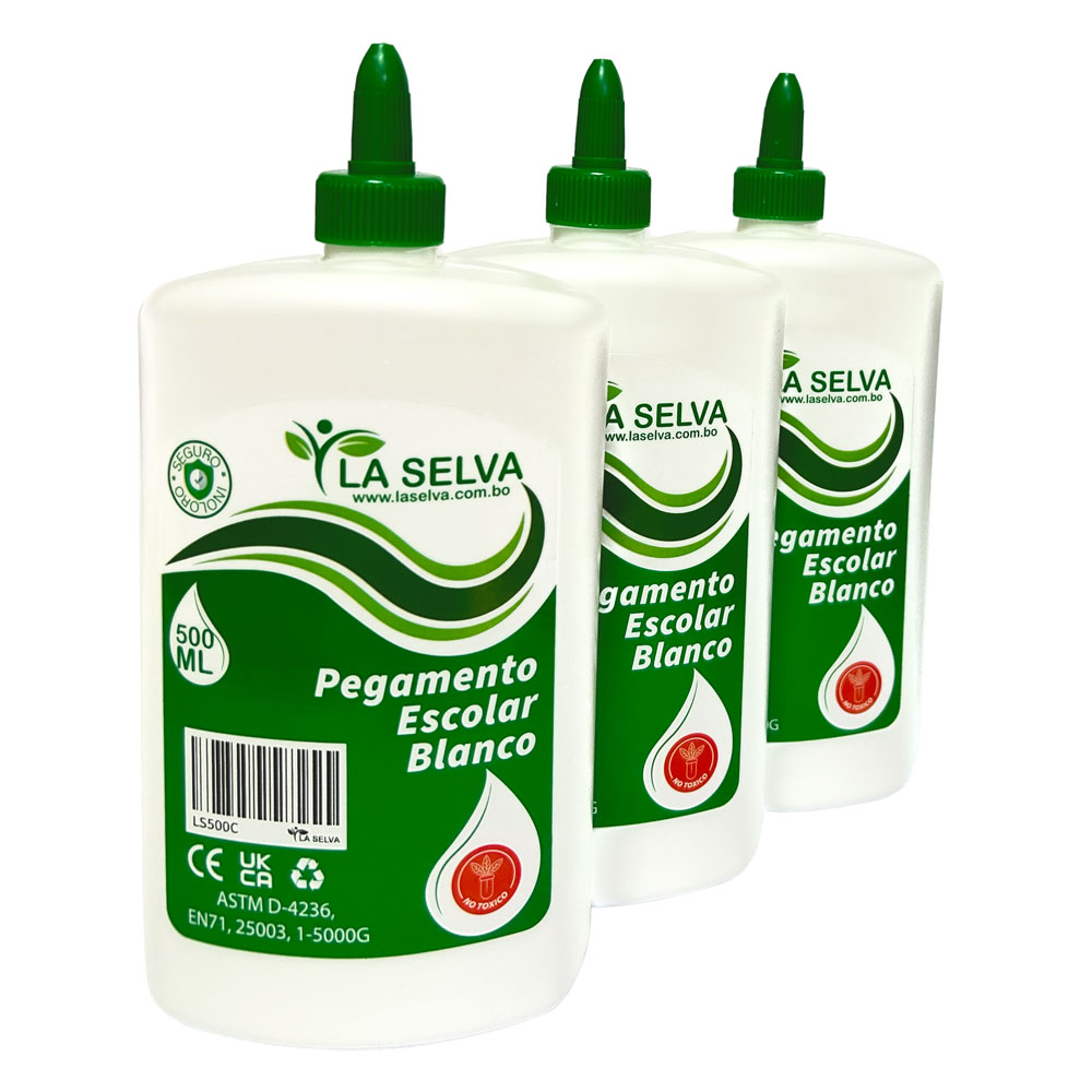 Cola pegamento blanco 500ml La Selva