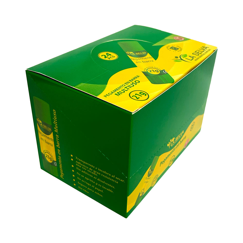 Pegamento en barra 21g La Selva 24pcs
