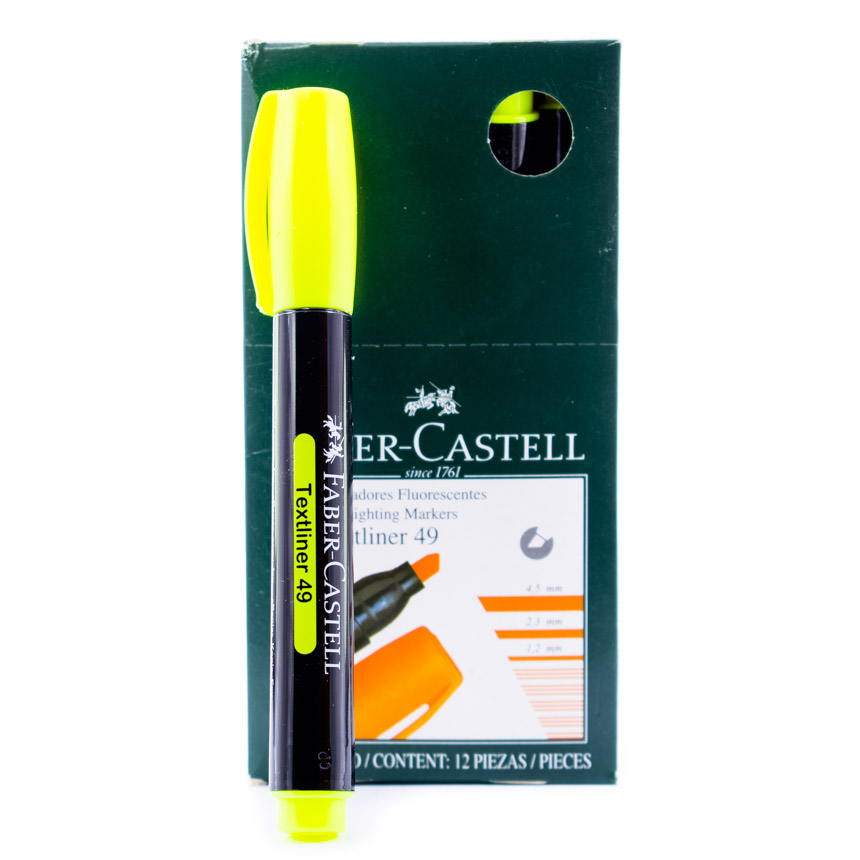 Resaltador 49 Textliner 4.5mm Faber Castell 12PCS