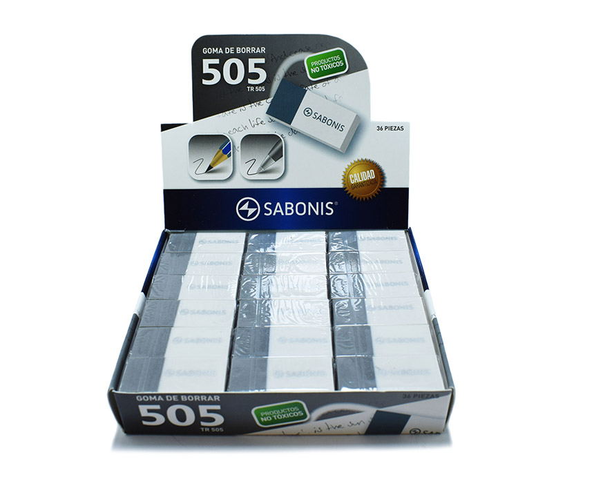 Borrador bicolor para tinta Sabonis 36pcs