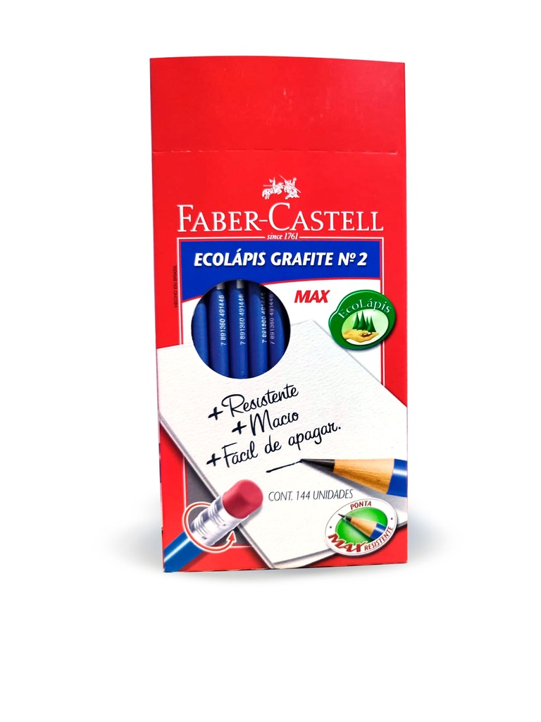 Lapiz negro barniz azul Faber Castell 144PCS