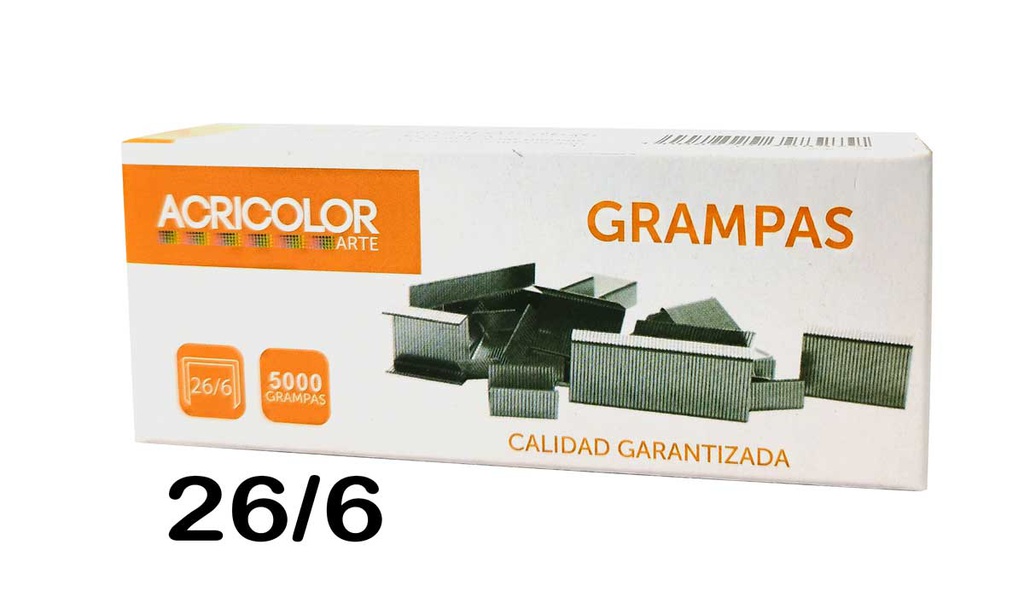 Grapa 26/6 Acricolor 5000pcs