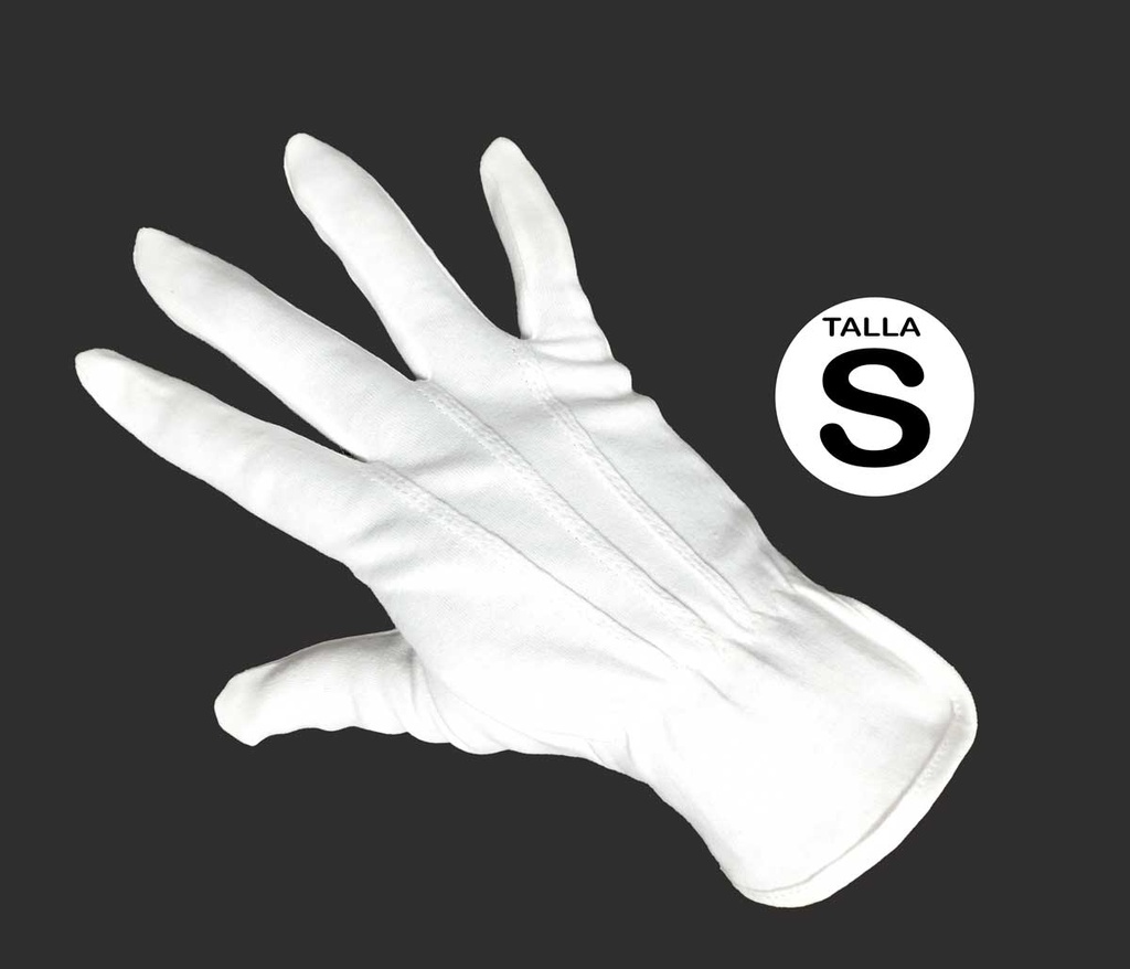 Guantes blanco para desfile civico IMPORTADO con venas 12pcs