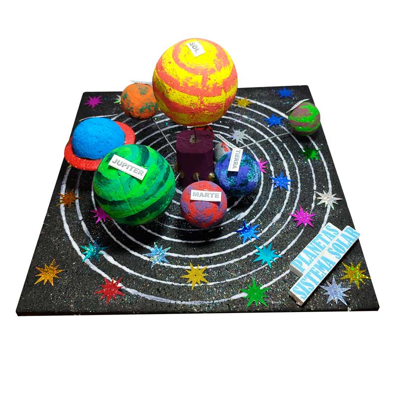 Maqueta sistema solar 3D