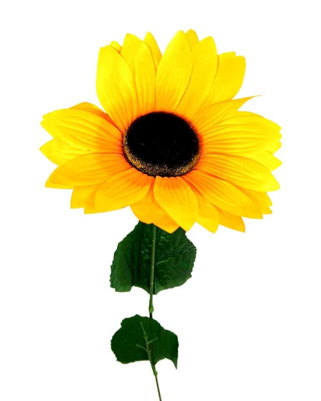 Flor - Girasol individual, largo 75 cm, corola 20 cm