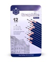 Lapiz de dibujo graphite 3H, 2H, F, HB, 2B, 3B, 4B, 5B, 6B, 7B, 8B y 10B Keep Smiling estuche metalico de 12pcs