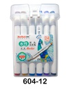 Marcadores a base de agua doble punta biselado y redondo 5/1.5mm Zuixua frasco rigido de 24 colores