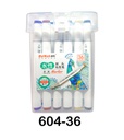 Marcadores a base de agua doble punta biselado y redondo 5/1.5mm Zuixua frasco rigido de 36 colores