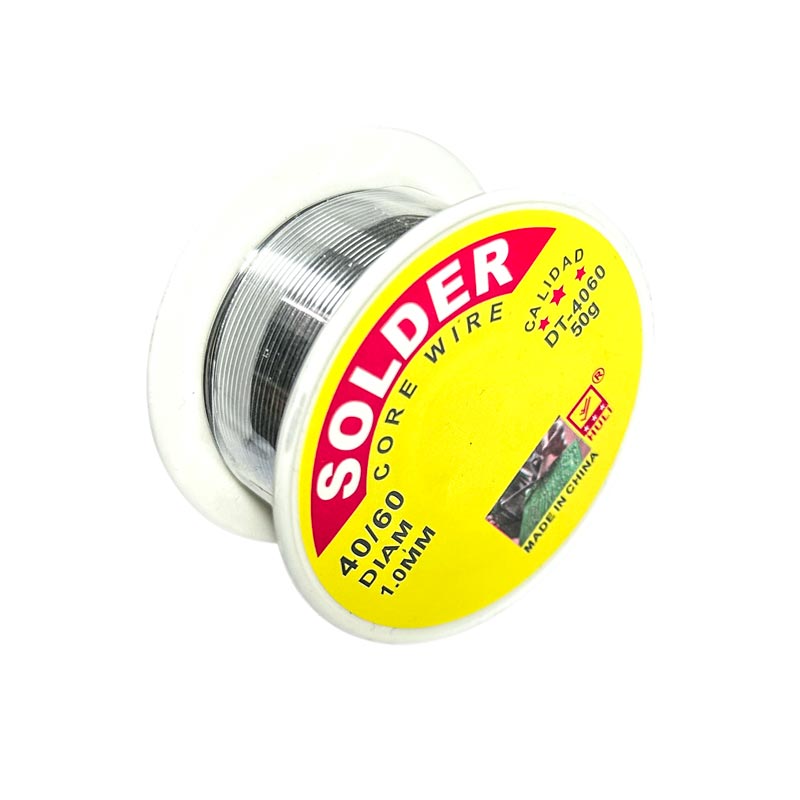 Estaño para soldadura carrete 50 gr. espesor 1mm