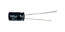 Robotica - condensador electrolitico radial, 100uF, 25V, 105ºC