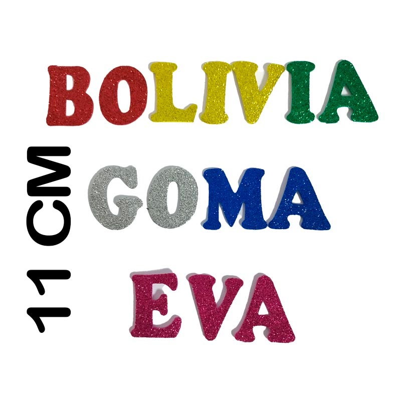 Letras en goma eva GIGANTE de 11cm Troquebol bolsa de 38pcs (juego de 3 vocales, 2R, 2S)