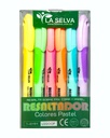 Resaltador de colores pasteles LS1200P, 1-4mm La Selva de 6 colores