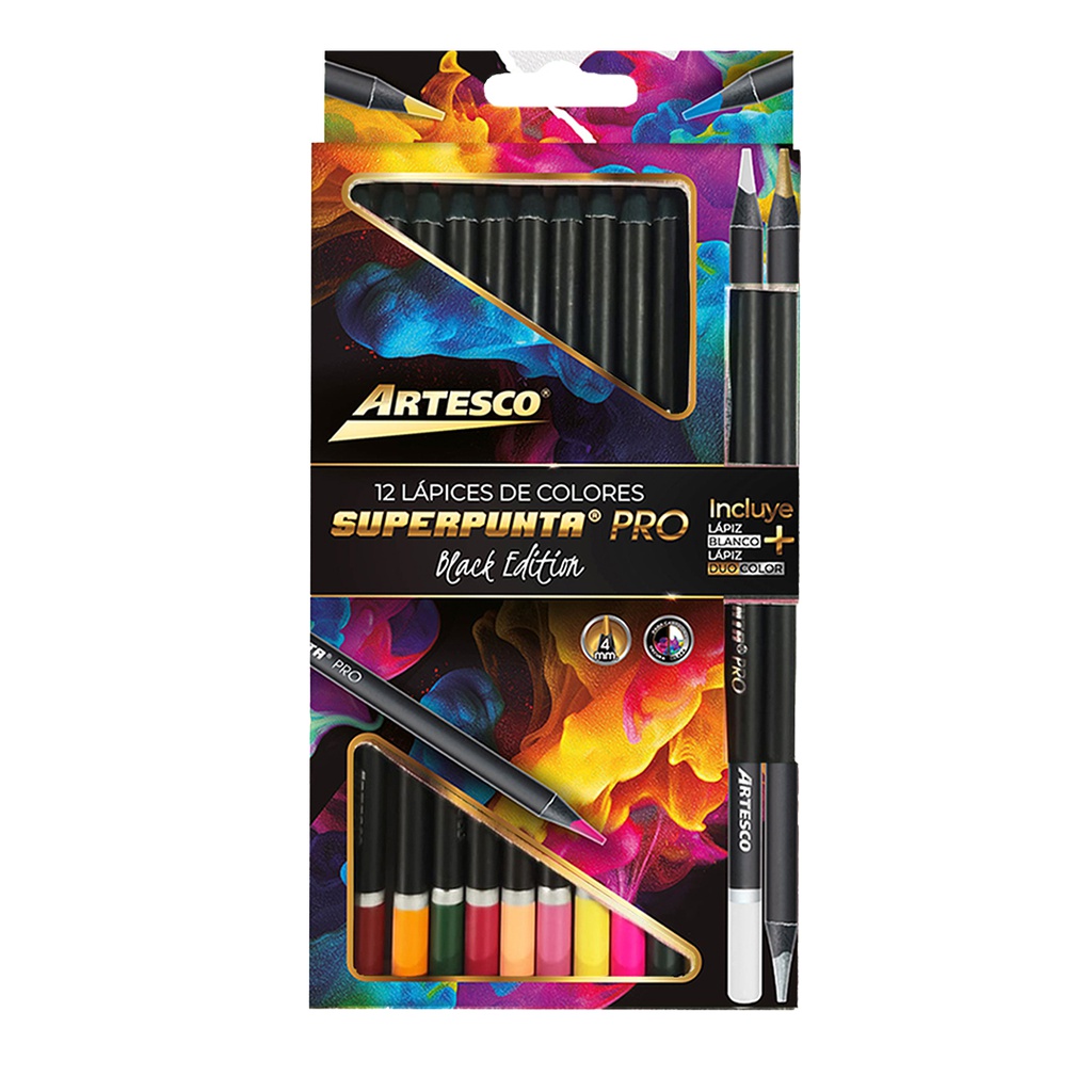 Color largo superpunta PRO 4mm Artesco 12 colores