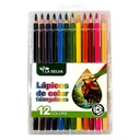 Color largo tiangular mina 4mm estuche RIGIDO La Selva de 12 colores