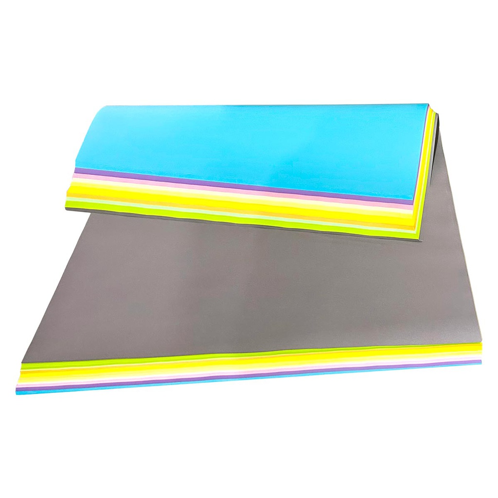 Bon resma de 10 colores pasteles y neones de 67x87cm de 200 hojas La Selva