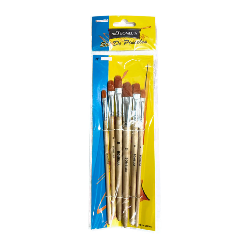Pincel Lengua de Gato BOMEIJIA 6PCS