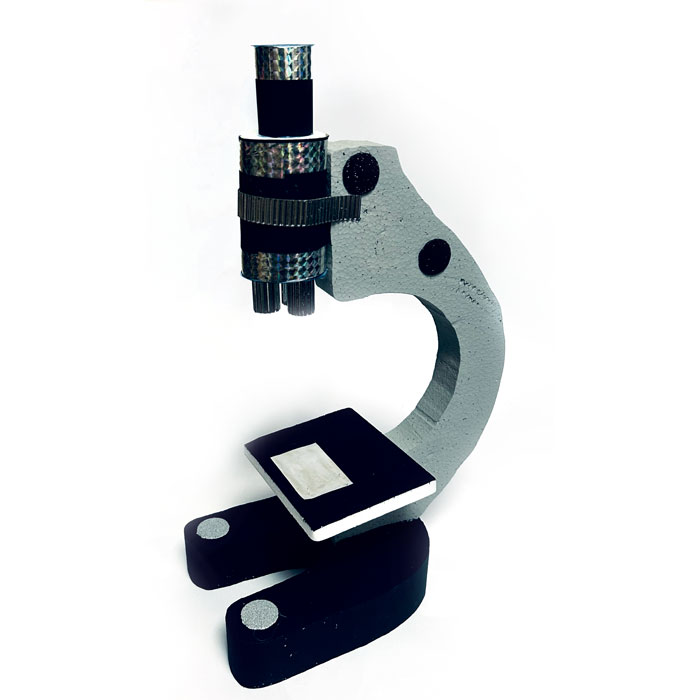 Maqueta - microscopio de Plastoformo alto=41cm