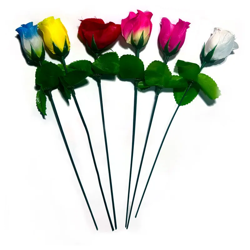 [FL-001 / FL-002] Flor - rosa individual económico, largo 29cm, corola 3cm, 12 pcs