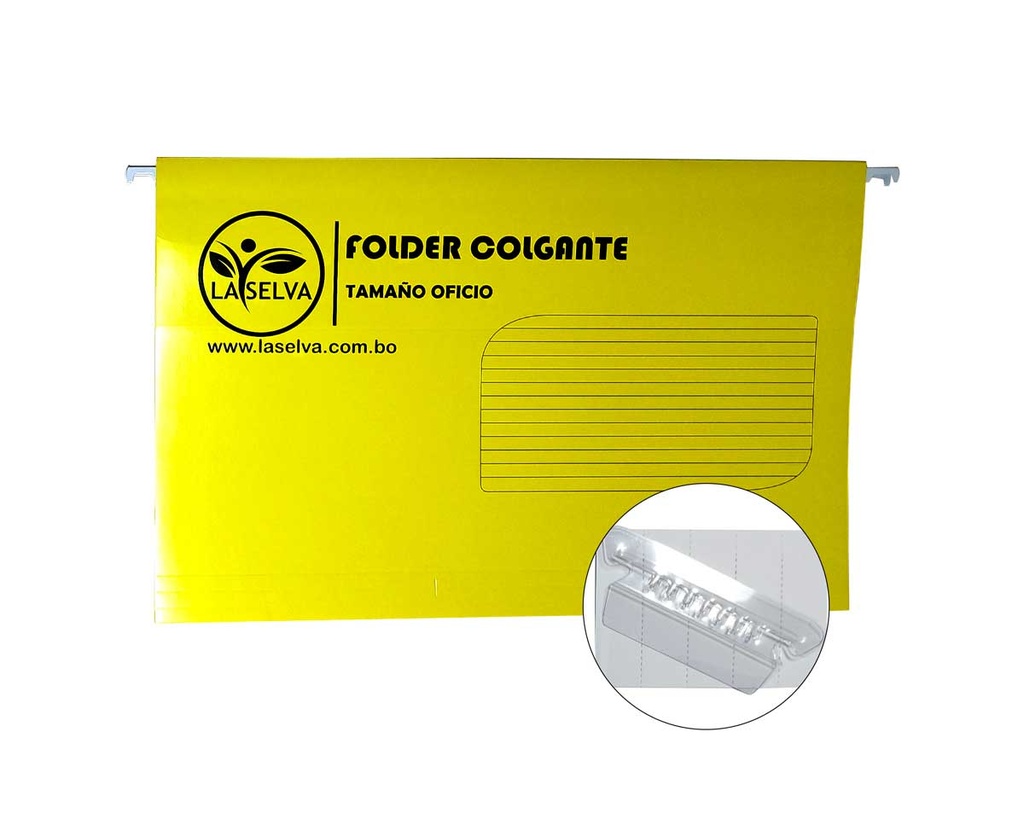 [FC01-AM] Folder colgante oficio La Selva 25PCS (Amarillo)