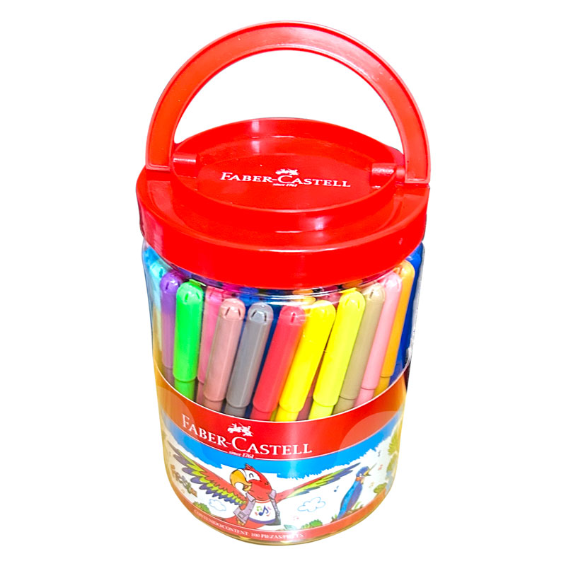 [555380] Marcador fiesta Faber Castell balde de 100 colores