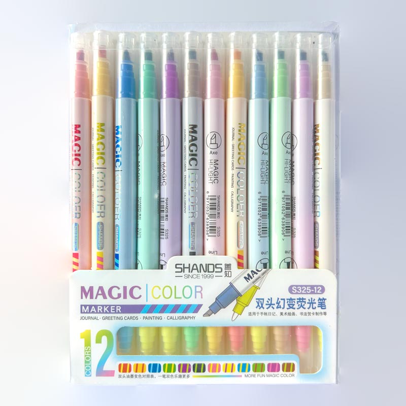 [S325-12] Marcador magico SHANDS S325-12 de 12 colores