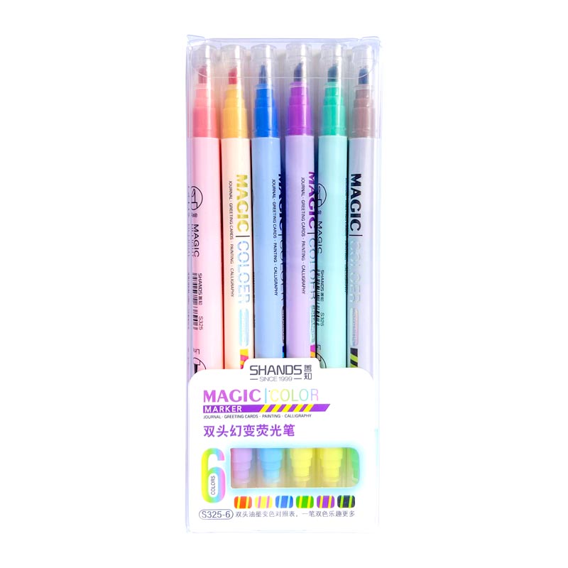 [S325-6] Marcador magico SHANDS S325-6 de 6 colores
