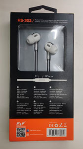 Audifono chupon con control de volumen max series 1.2m. HS-302 E&F