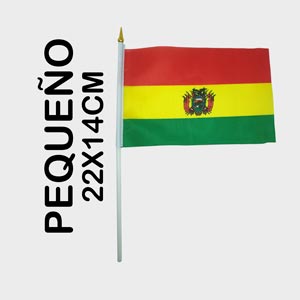 Banderita mango plastico tricolor pequeño 16x24