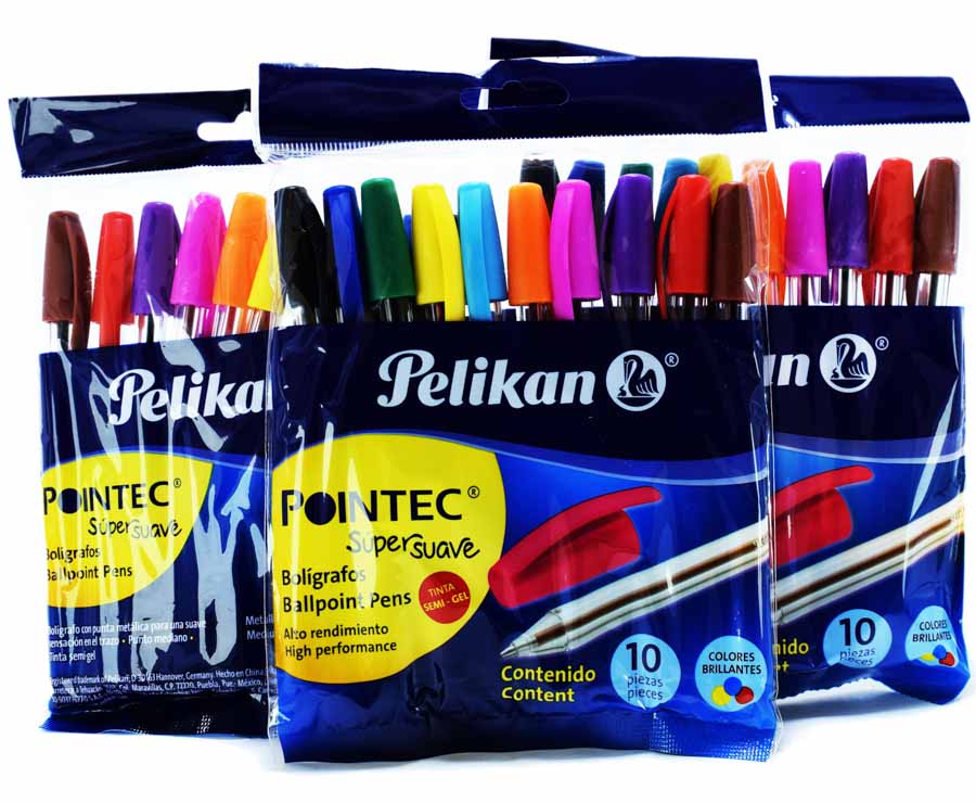 Boligrafo Pointec Pelikan 10 colores