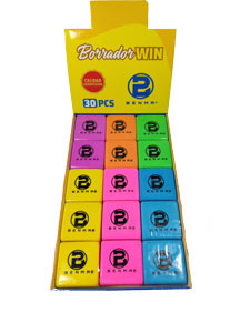 Borrador de 4 colores neones WIN Benma 30pcs