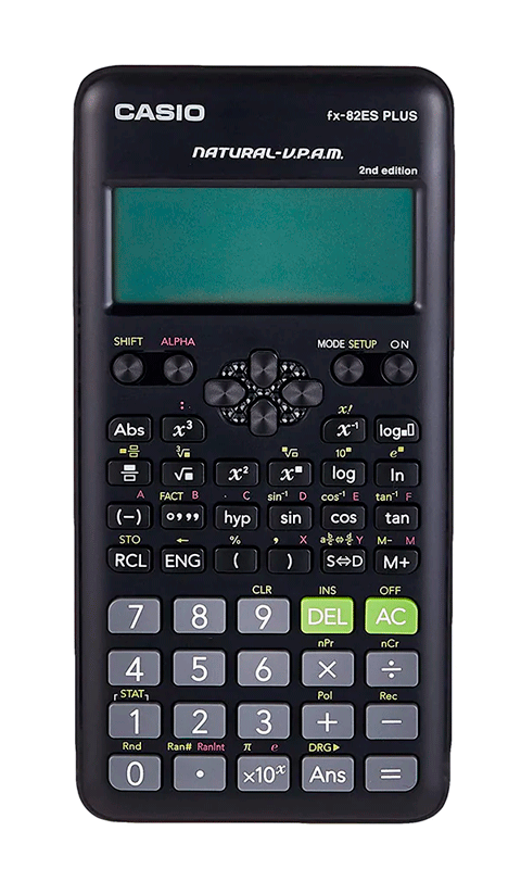 Calculadora Cientifica CASIO FX-82ES PLUS 252 funciones + pila AAA en idioma Ingles
