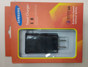 Cargador cajita naranja tipo C travel charger TF10-8 Quallcomm 6A SAMSUNG