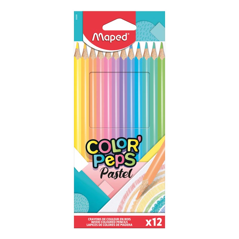Color largo pastel Peps Maped 12 colores