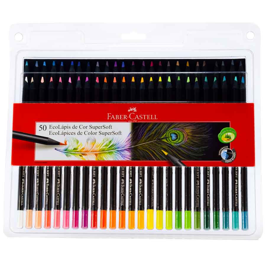 Color largo redondo Faber Castell 50 colores SUPER SOFT