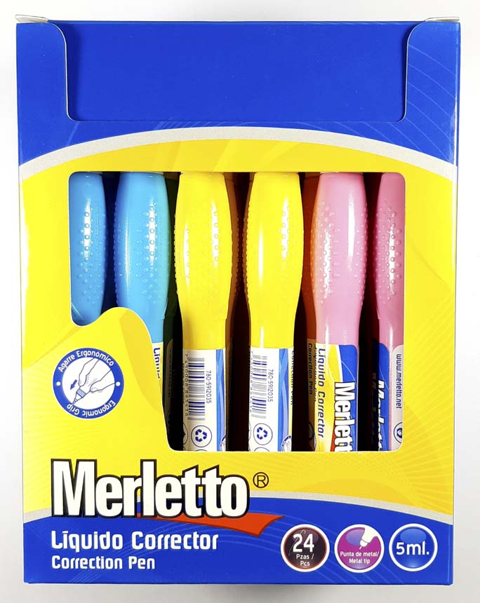 Corrector en Boligrafo Merletto 3ml 12PCS