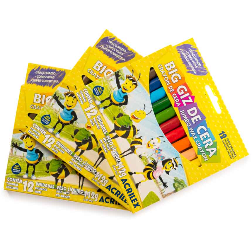 Crayon Jumbo MAX Acrilex 112g 12 Colores