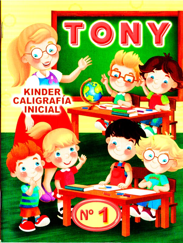 Cuaderno kinder caligrafia inicial Tony No 1 de 64 paginas