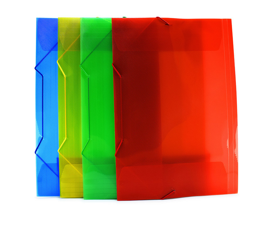 Folder plastico con liga OFICIO