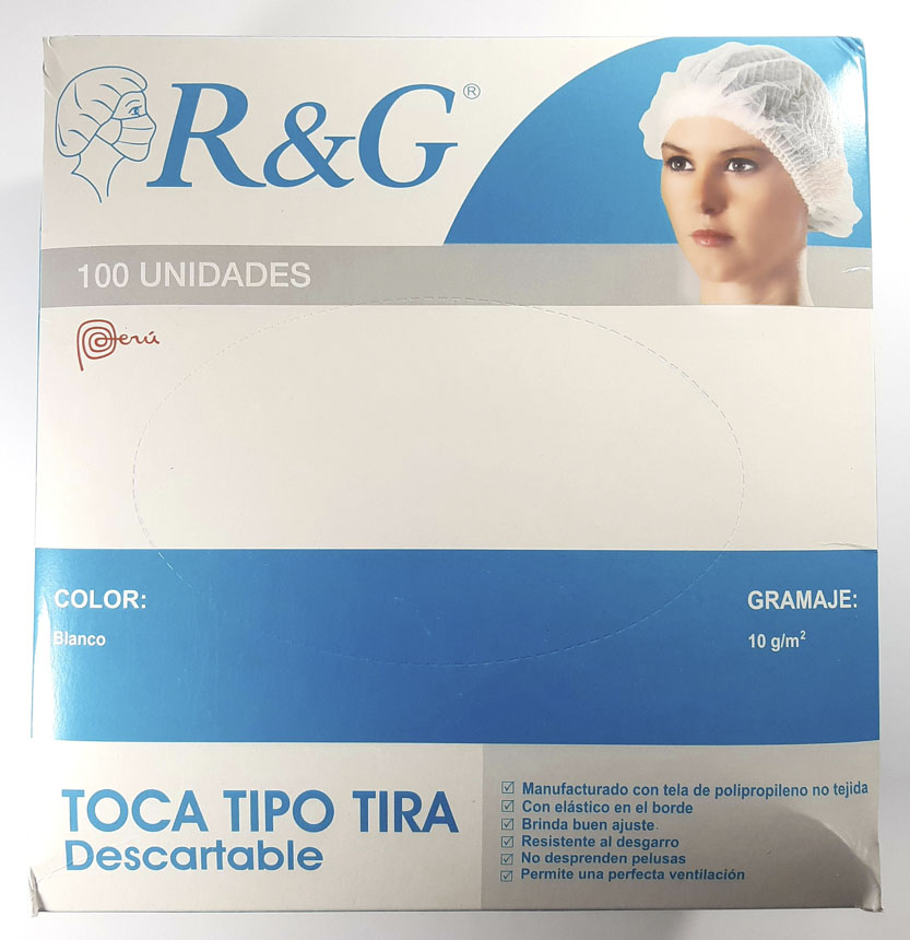 Gorro para cabello descartable en tira R&amp;G 100PCS