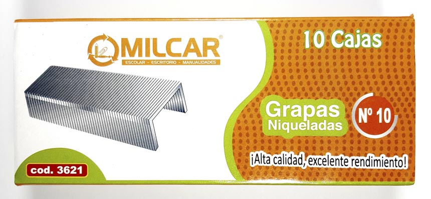 Grapas Niquelados Nro10 10*1000PCS MILCAR