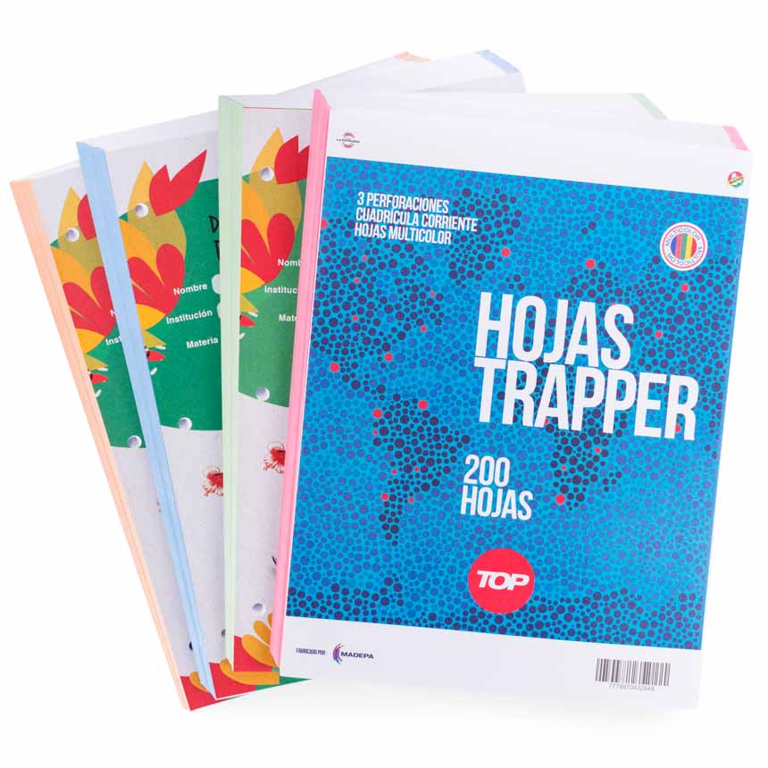 Hojas Traper Top Colores 200hjs