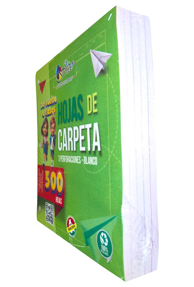 Hojas de carpeta FLIPO blanco 500 hojas