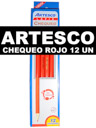 Lapiz Rojo Artesco Chequeo 12pcs