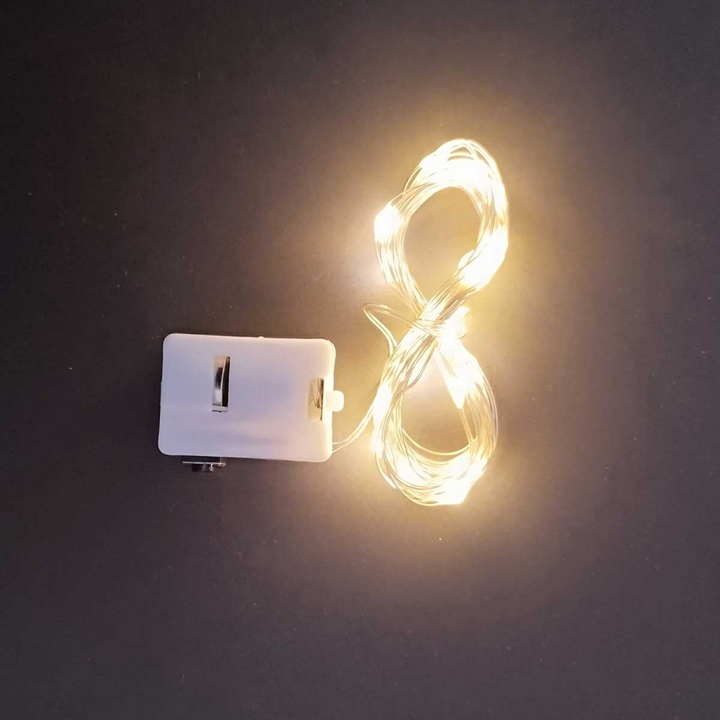 Luz LED + bateria tipo boton 2m