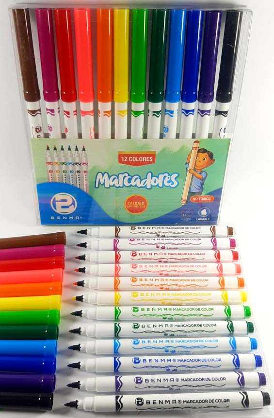 Marcador Escolar BENMA 12 Colores