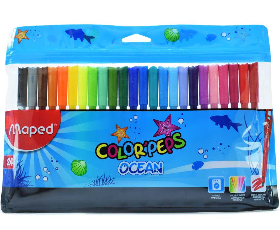 Marcador Maped Ocean - 24 colores