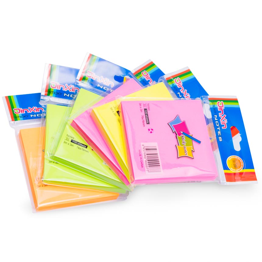 POST-IT  Transparente y Colores ALKALA 76X76mm 50PCS