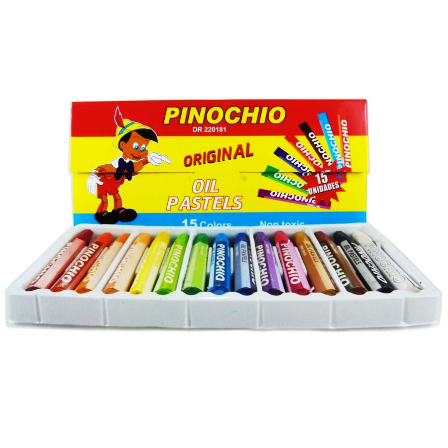 Pastel Crayon- Oleo pastel Pinocho 15col