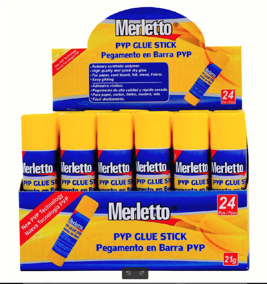 Pegamento en barra Merletto 21GR 24PCS