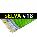 Pincel Plano LA SELVA #18 12pcs